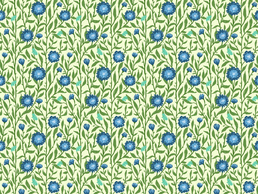 Spring Trellis Light Blue Wallpaper