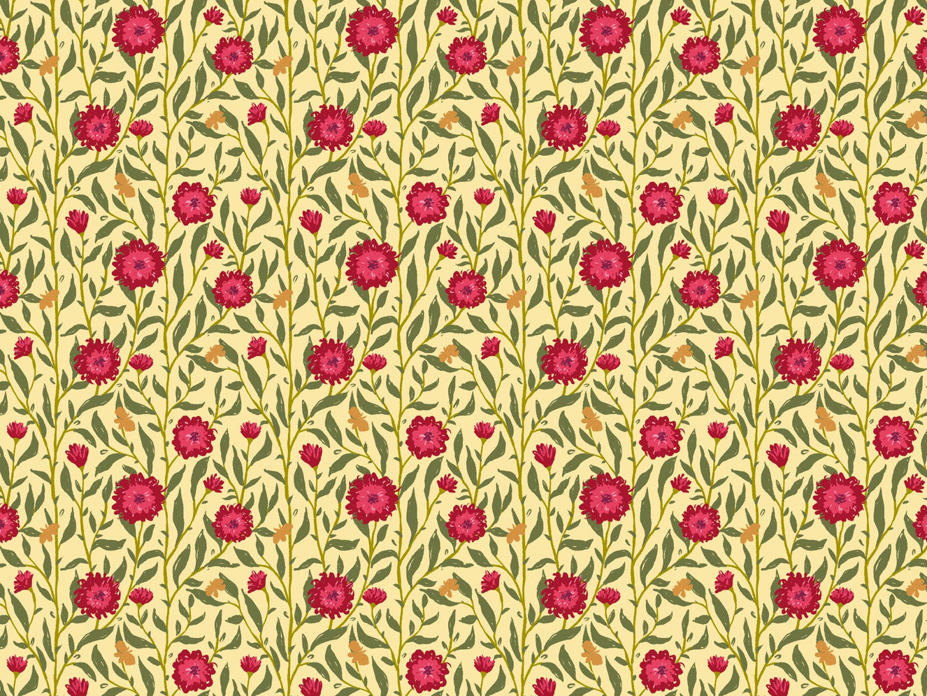 Light Magenta Spring Trellis Wallpaper