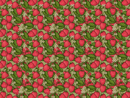 Pink Strawberry Forest Wallpaper