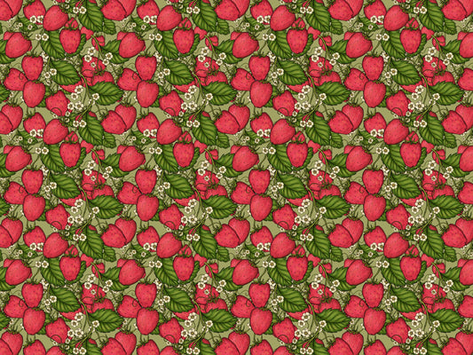 Pink Strawberry Forest Wallpaper