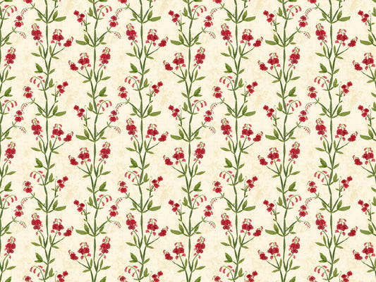 Sweet Peas Magenta Leaves Wallpaper