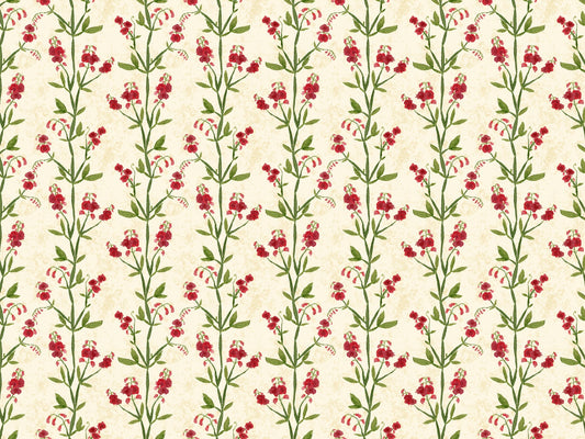 Sweet Peas Magenta Leaves Wallpaper