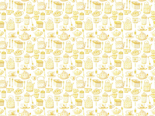 Yellow Tea Set Wallpaper