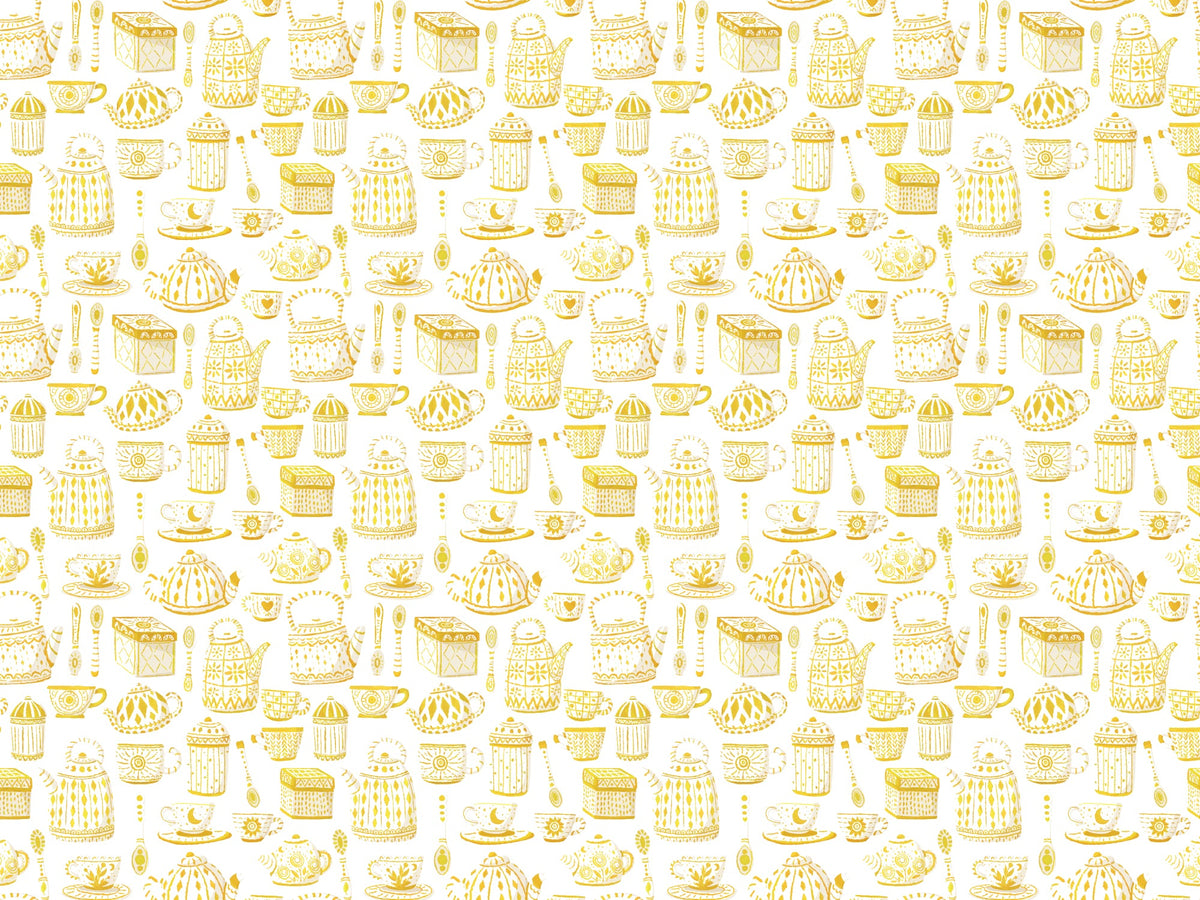 Yellow Tea Set Wallpaper