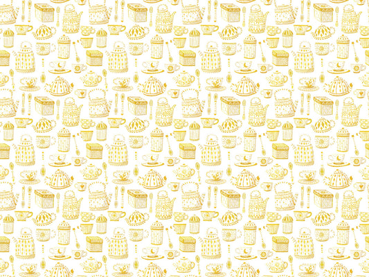 Yellow Tea Set Wallpaper