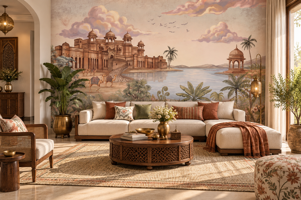 Palace by the Lake Wall Mural - RJM01