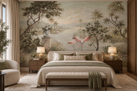 Riverside Flamingo wallpaper mural