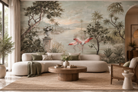 Riverside Flamingo wallpaper mural