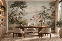 Riverside Flamingo wallpaper mural