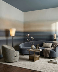 Abstract colour field wall mural with Layered beige and slate., GD10388