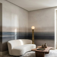 Atmospheric gradient mural with sandy taupe lower section., GD10388