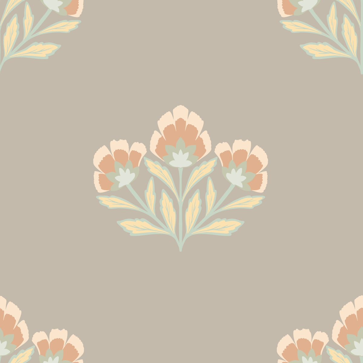 Soft Floral Symphony Wallpaper⁠