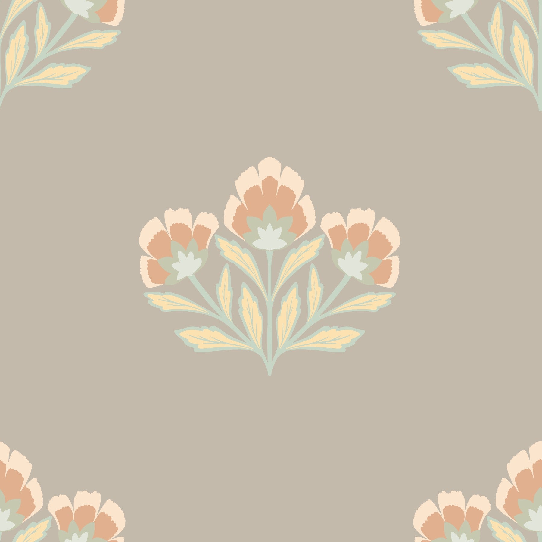 Soft Floral Symphony Wallpaper⁠