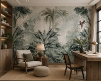 Tropical Jungle Parrots Wallpaper Murals