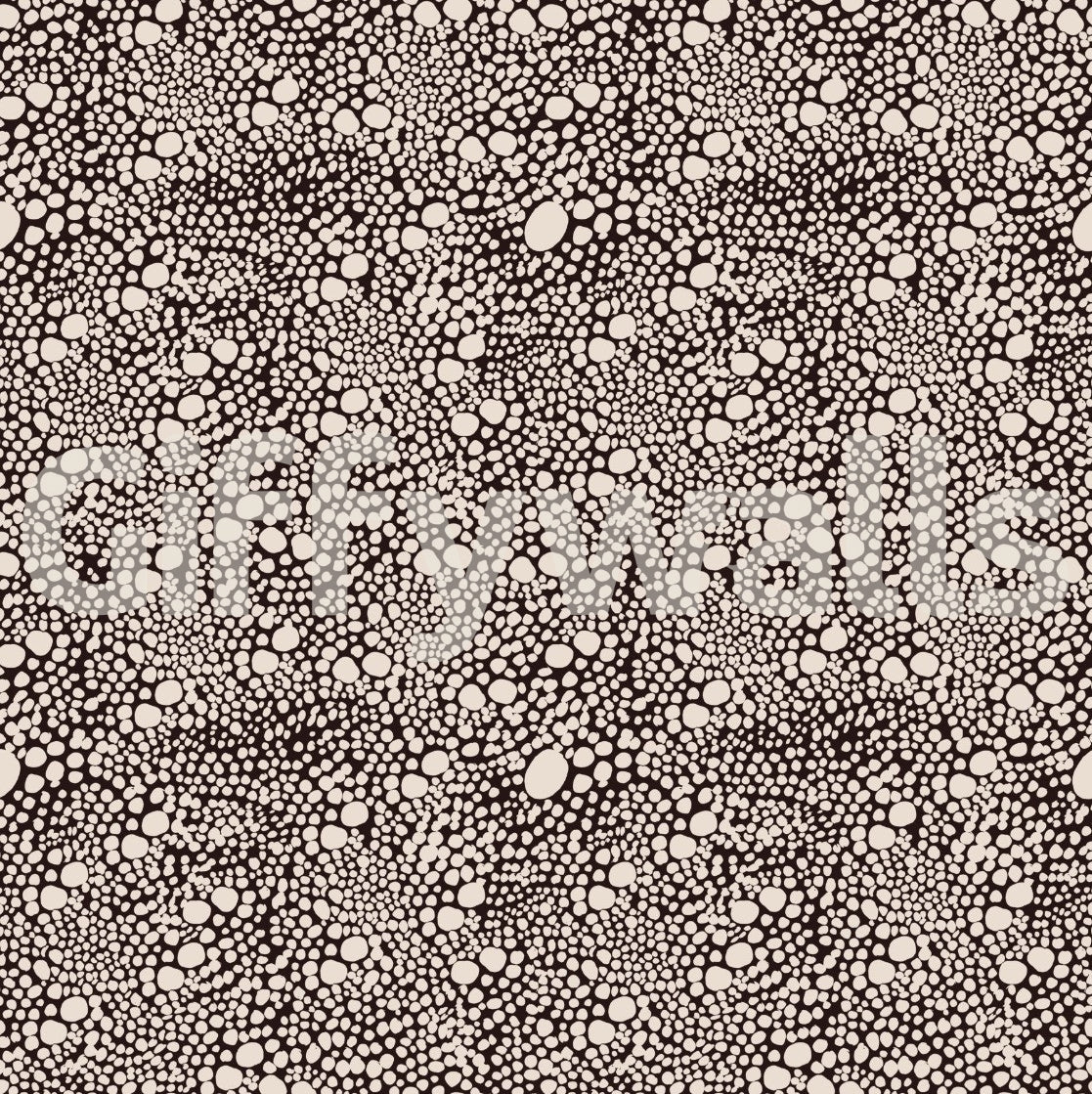 The rustic Organic pebble mosaic wallpaper at full Dotted Textured height, GD9501