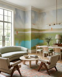 Lounge background showing a Dawn concept painted texture art wall mural., GD10390
