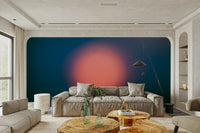 A beautiful abstract sunset wallpaper mural with subtle colors.


