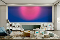 A calming modern abstract wallpaper mural that defines a space.

