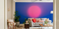 A graceful sunset view wall mural in bright gradient tones.

