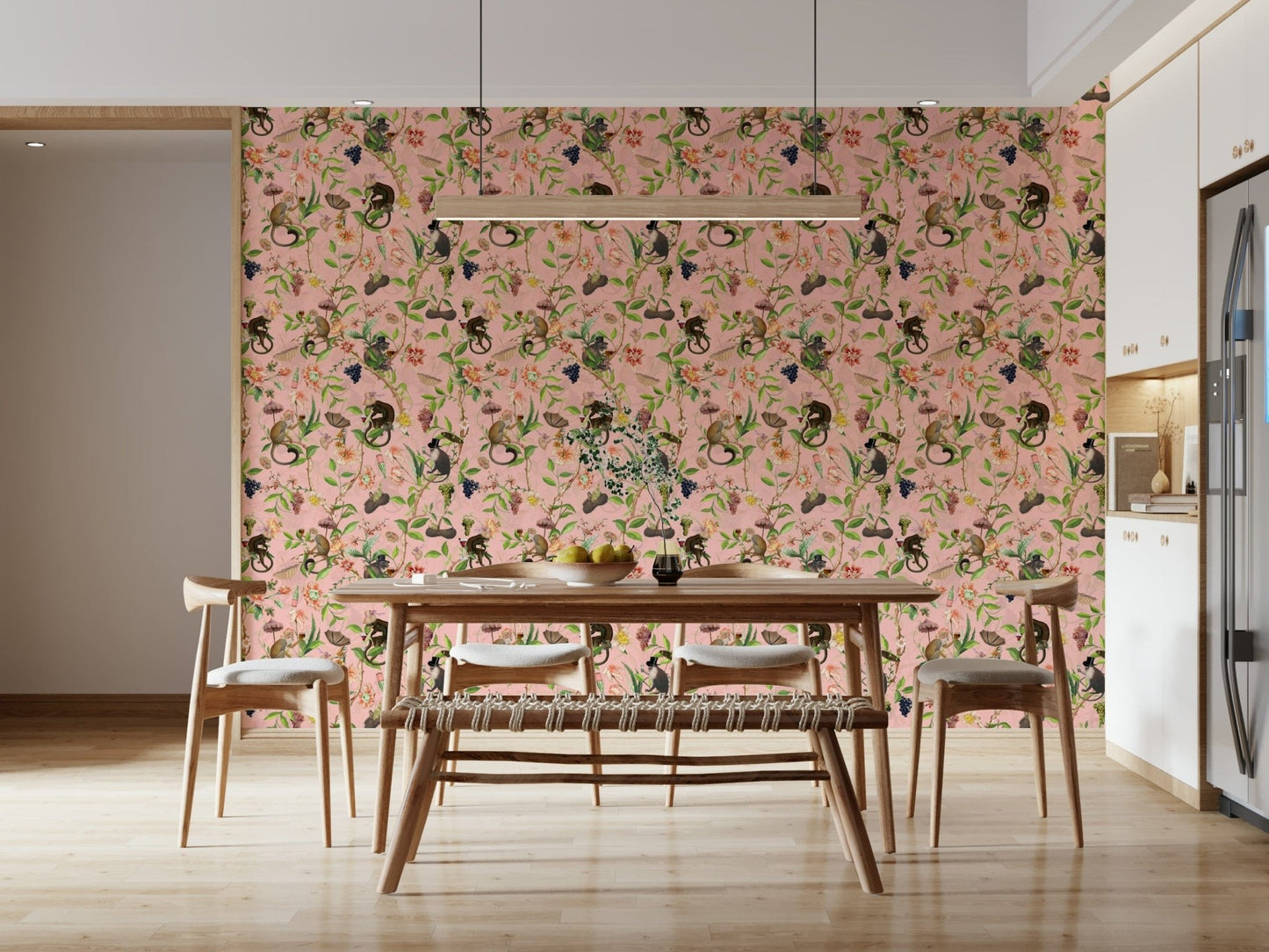 High resolution wall mural of a tropical paradise with active wildlife., GD1459