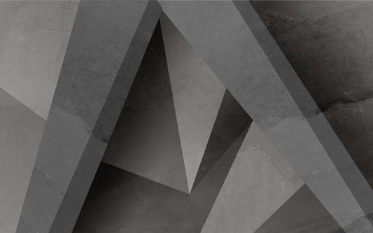 Geometric Monochrome Patterned Wallpaper Mural