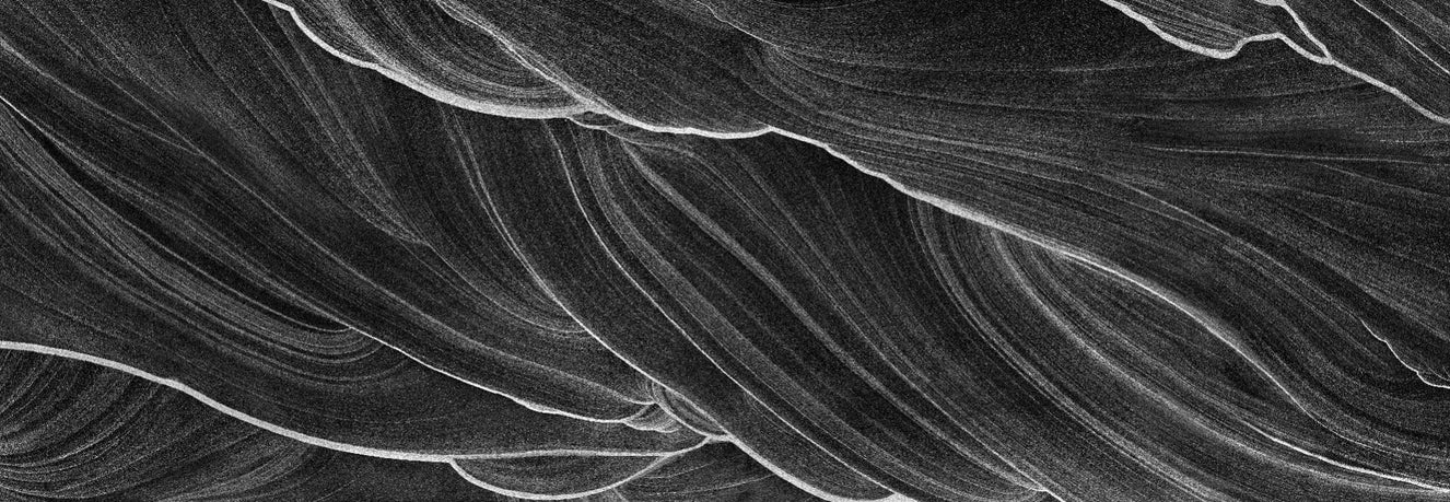 Black and White Wavy Marble Wallpaper Mural