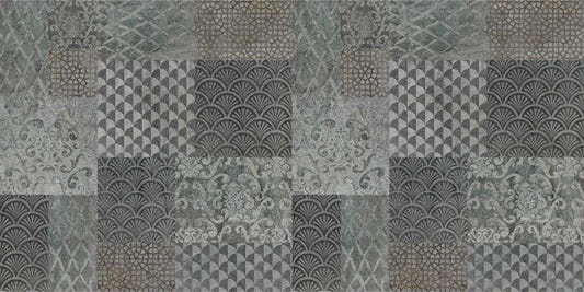 Grey Concrete Pattern Art Deco Patchwork Wallpaper Murals