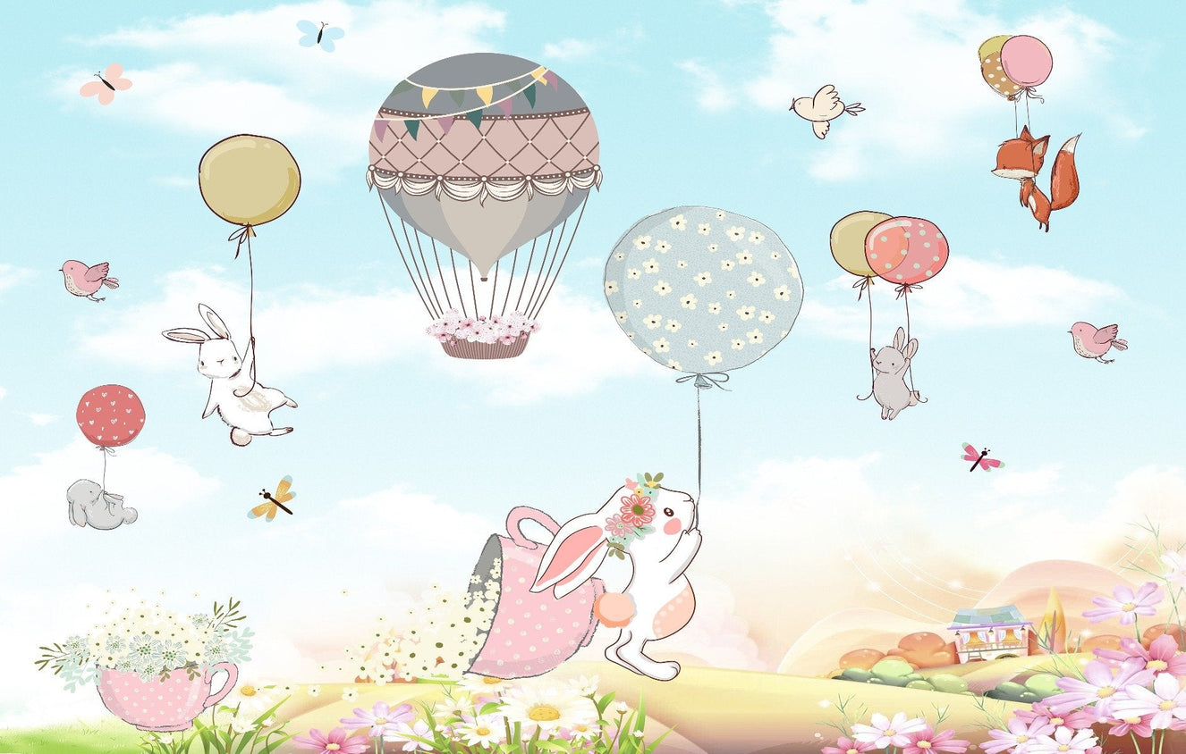 Animated Cartoon Kids Room Wallpaper Mural