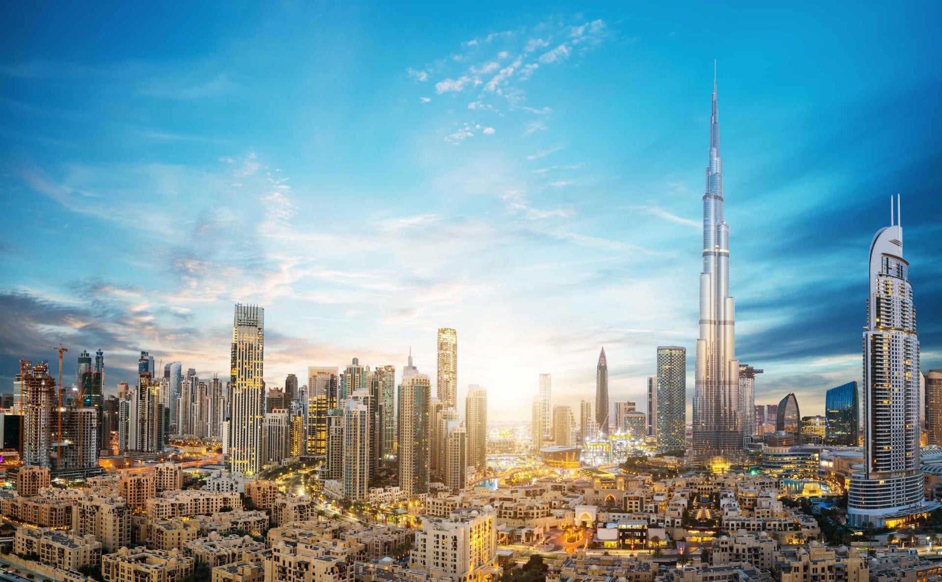 Dubai Skyline Panoramic Wallpaper Mural