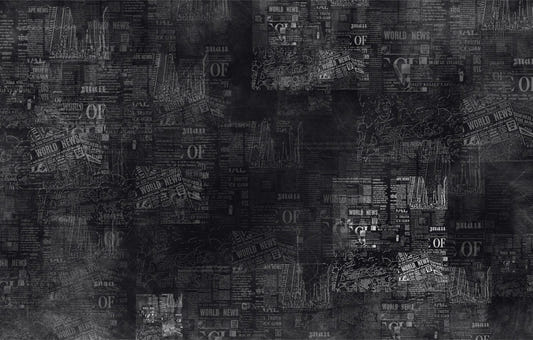 Dark Newspaper Headlines Wallpaper Mural