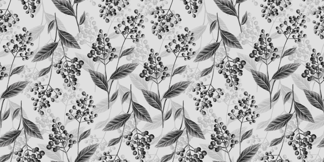 Grey Olives Leaves Mural Wallpaper Mural