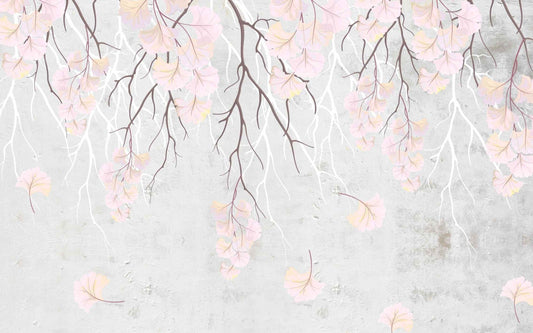 Hanging pink flowers Wallpaper Mural