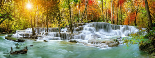 Natural Sparkling Waterfall Jungle Wallpaper Mural