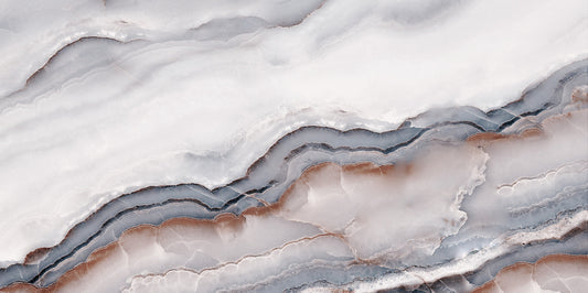 Striking White Clouded Marble Wallpaper Mural