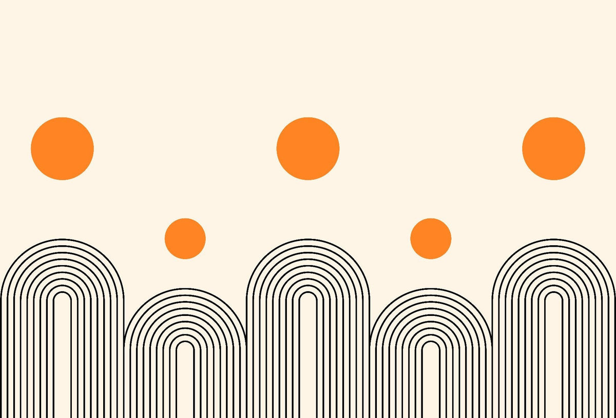 Geometric Boho Art Line Wallpaper Mural