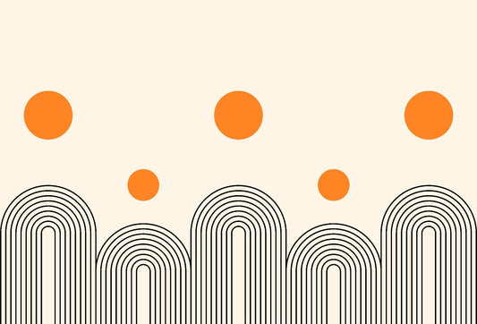Geometric Boho Art Line Wallpaper Mural
