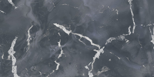 Midnight Gray Terrazzo Marble Effect Wallpaper Mural