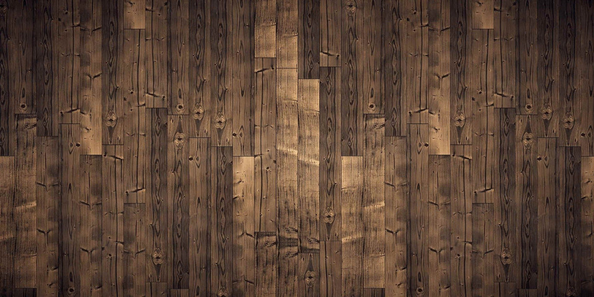 Elegant Solid Dark Brown Oak Wood Wallpaper