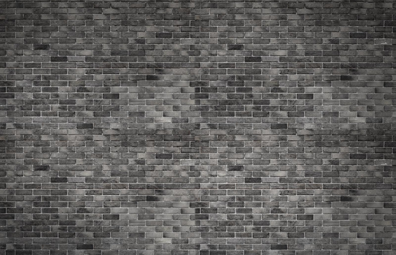 Dark Grey Brick Textured Wallpaper Mural