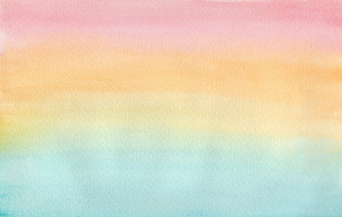 Soft Pastel Watercolor Gradient Wallpaper Mural in your room — zoomed