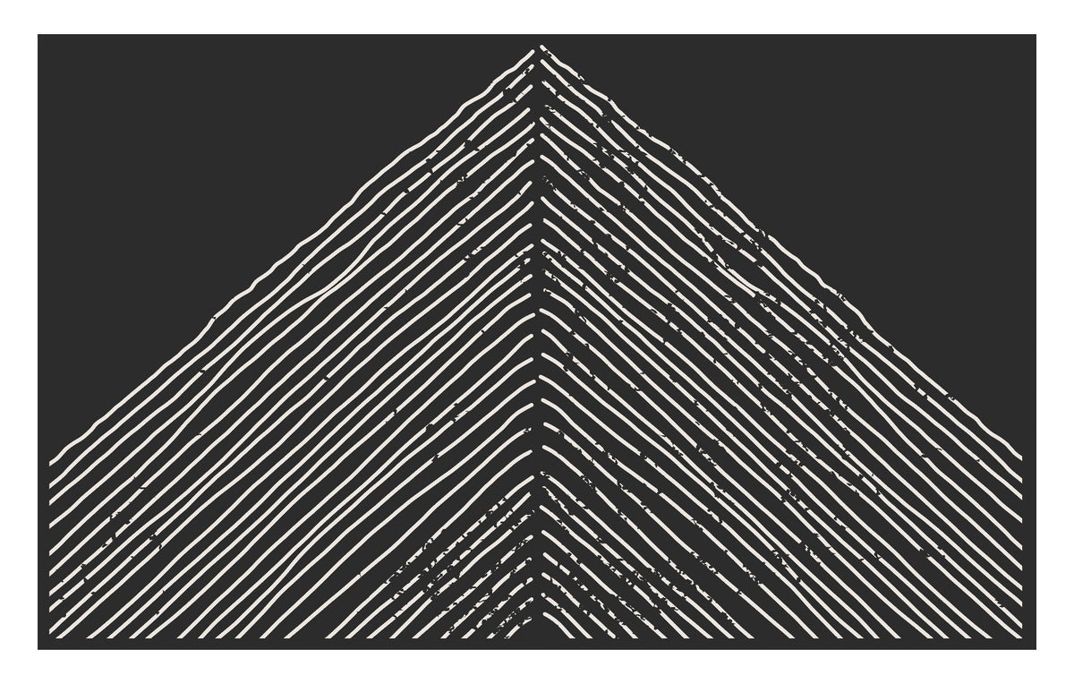 Abstract Triangle Mountain Wallpaper Mural in your room — zoomed