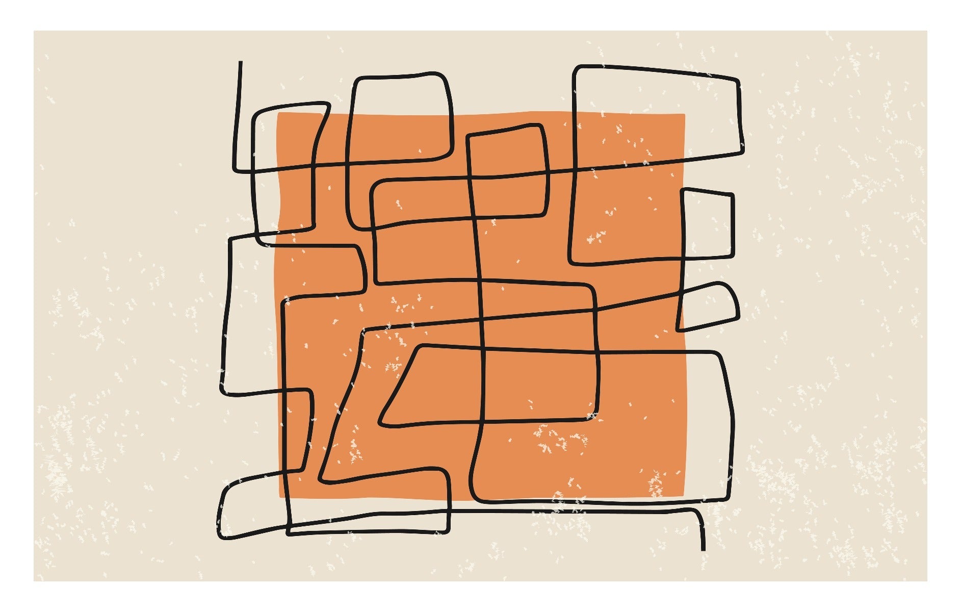 Abstract One Line Wallpaper Mural