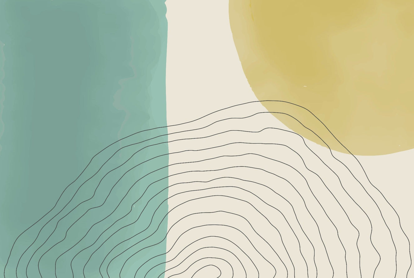 Dual Tone Watercolor Abstract Wallpaper Mural