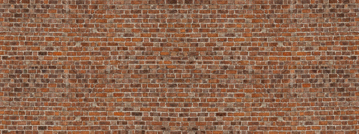 Red Brick Grunge Wallpaper Mural in your room — zoomed