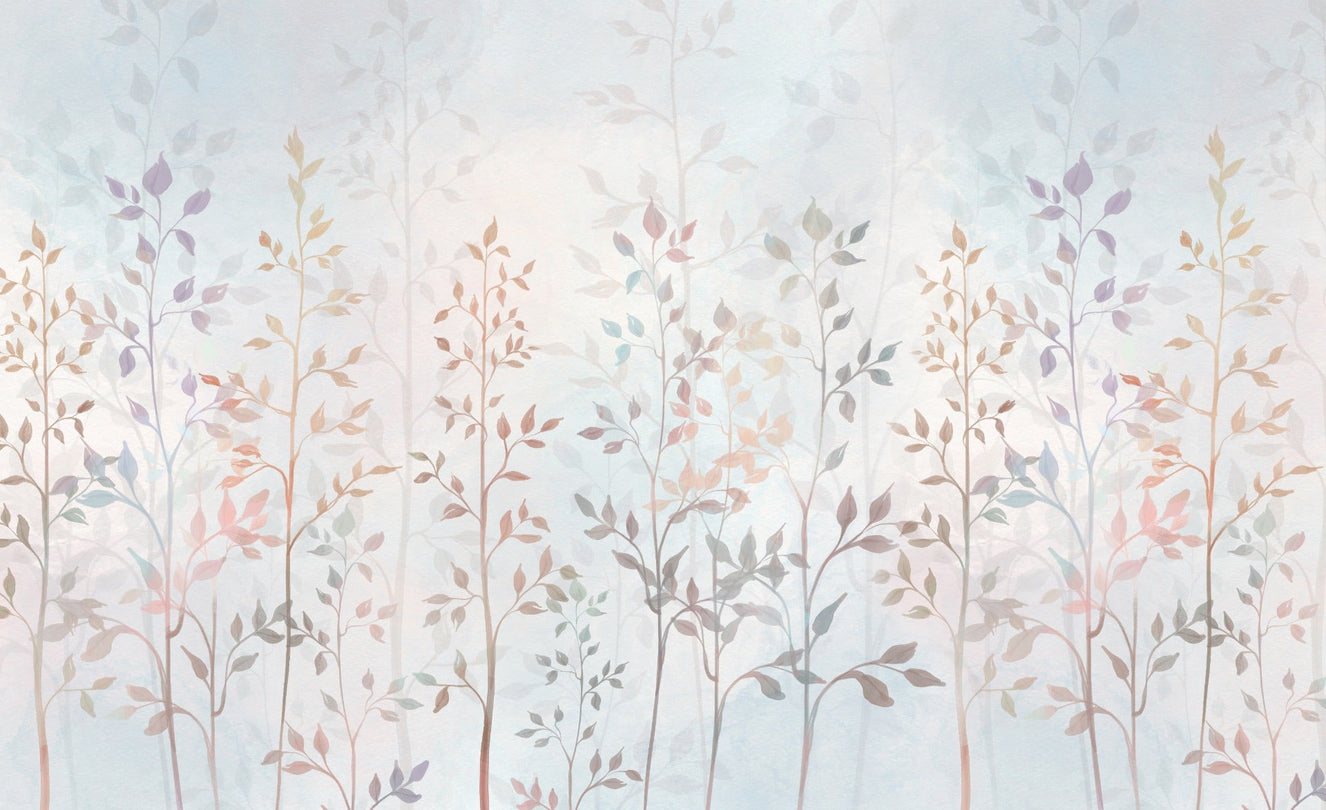 Colorful Field Long Grass Wallpaper Mural