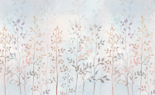Colorful Field Long Grass Wallpaper Mural