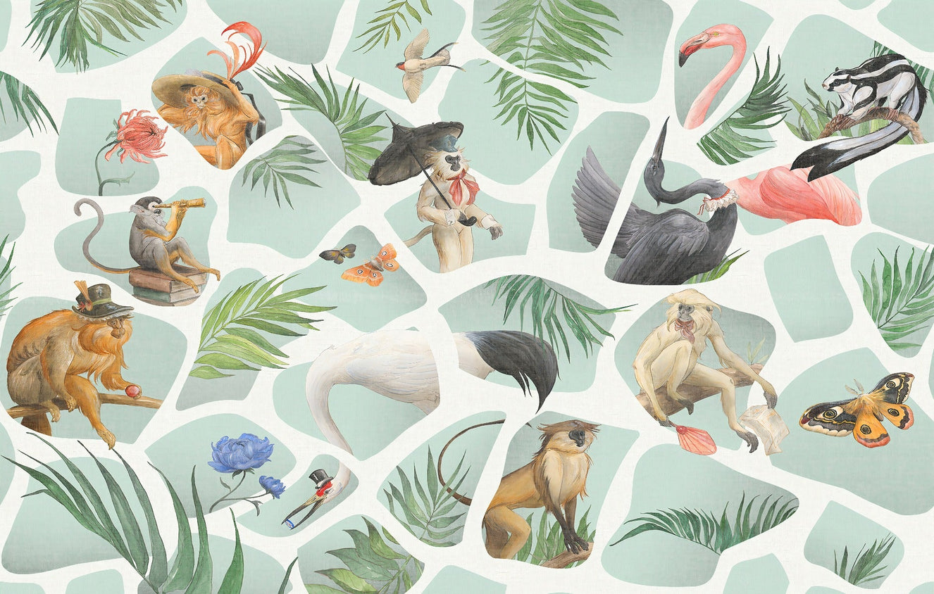 Watercolor Monkey wallpaper Mural