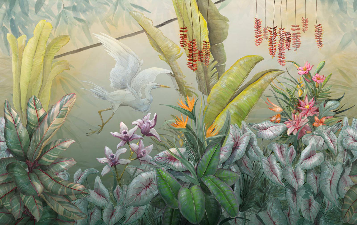 Green Plants & Flowers Wallpaper Mural