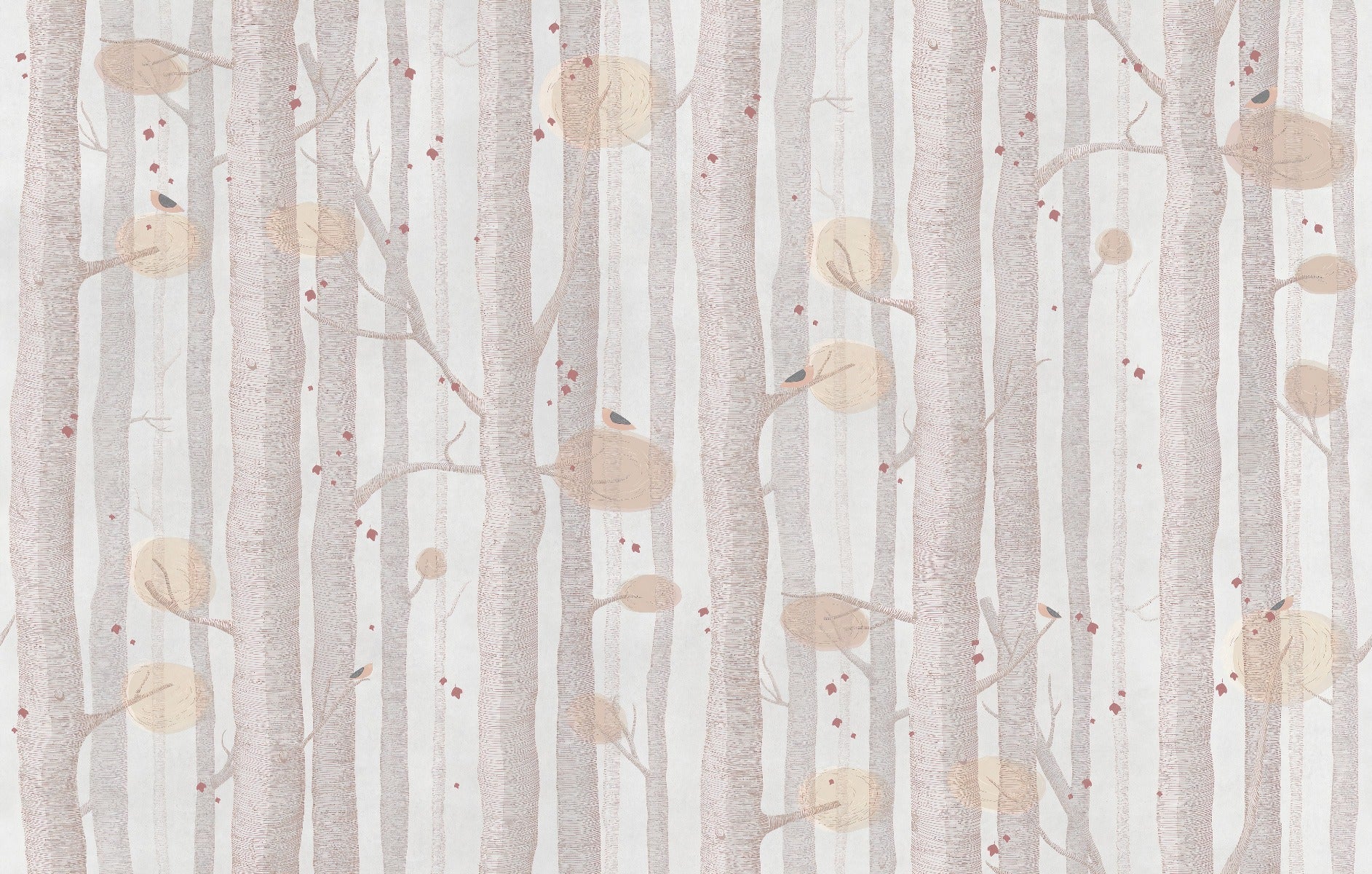 Cream Color Tree Wallpaper Mural