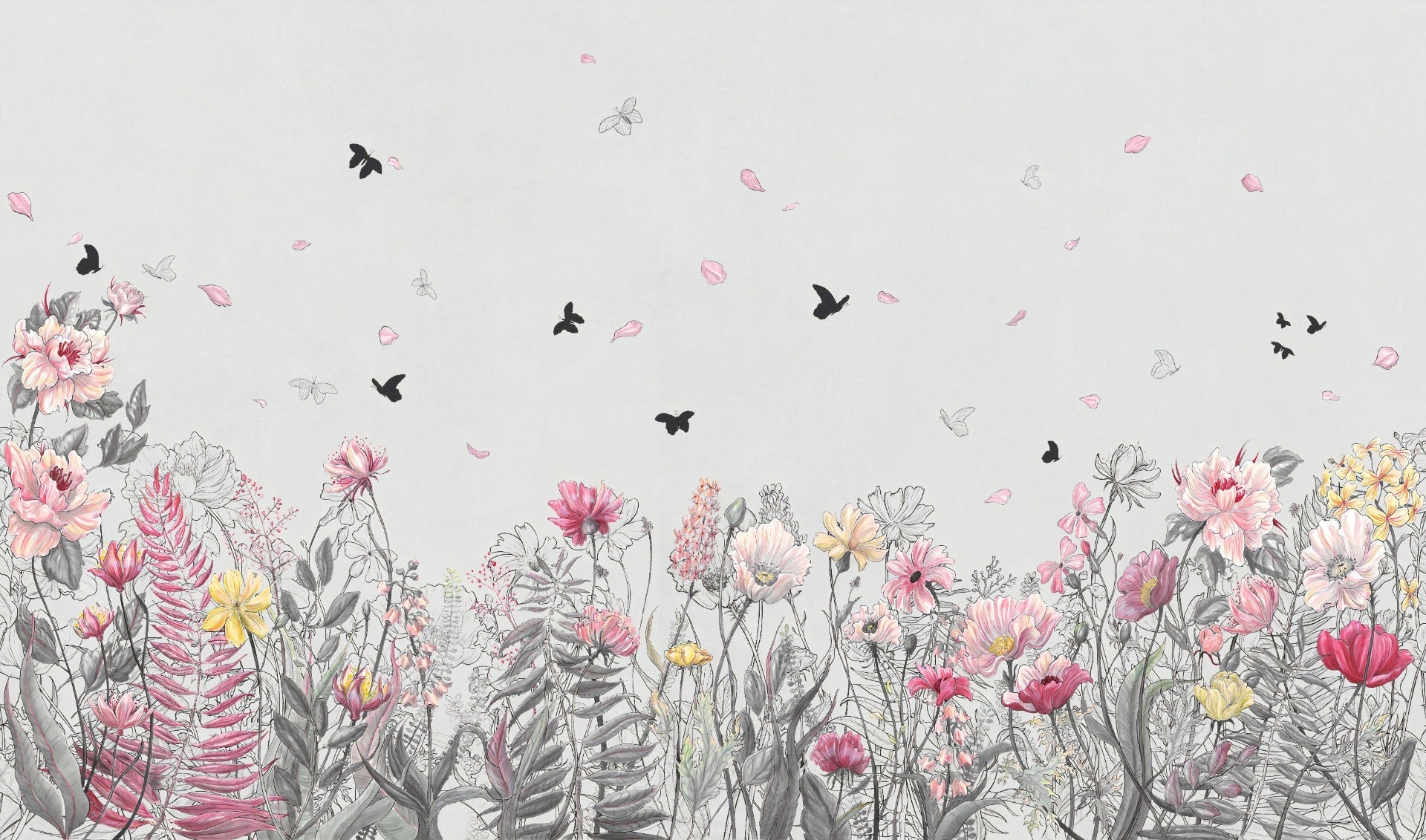 Serene Floral Orchard Wallpaper Murals
